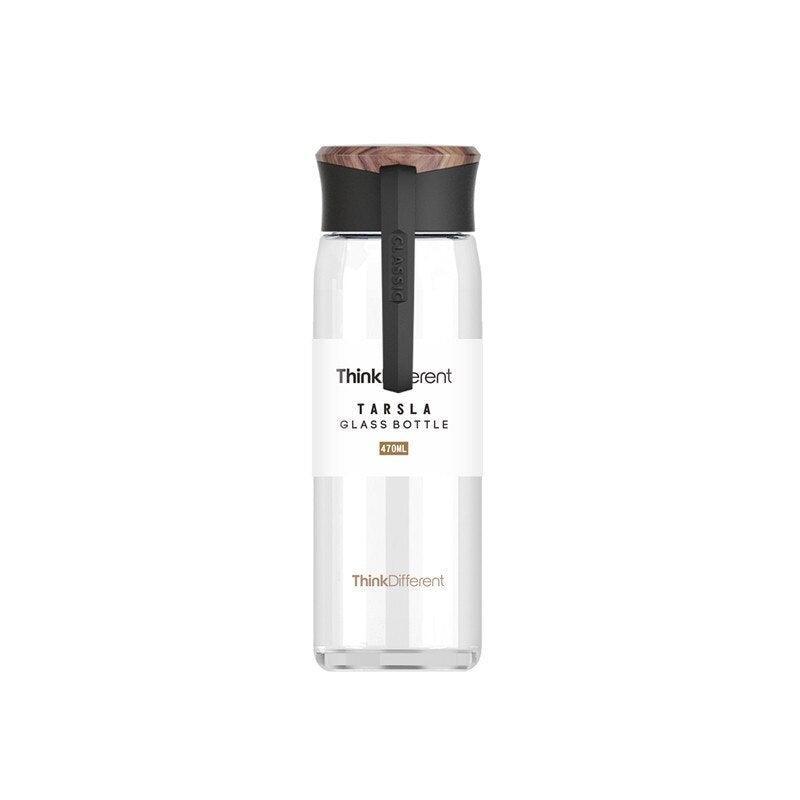 Rynx | Chic Black and White Borosilicate Glass Infuser Water Bottle - Stylish and Functional