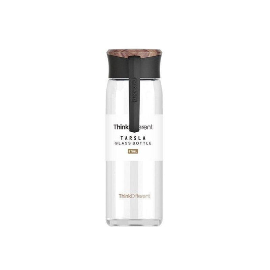 Rynx | Chic Black and White Borosilicate Glass Infuser Water Bottle - Stylish and Functional