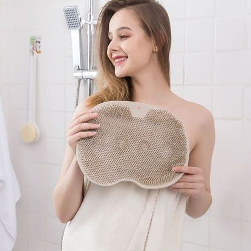 Rynx | Shower Foot & Back Cleaner, Non-Slip Bathroom Silicone Massage Pad