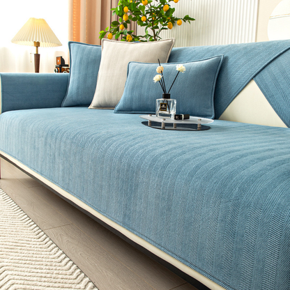 Rynx | Herringbone Chenille Fabric Furniture Protector Sofa Cover