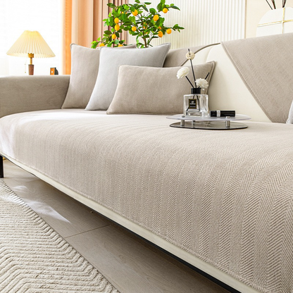 Rynx | Herringbone Chenille Fabric Furniture Protector Sofa Cover