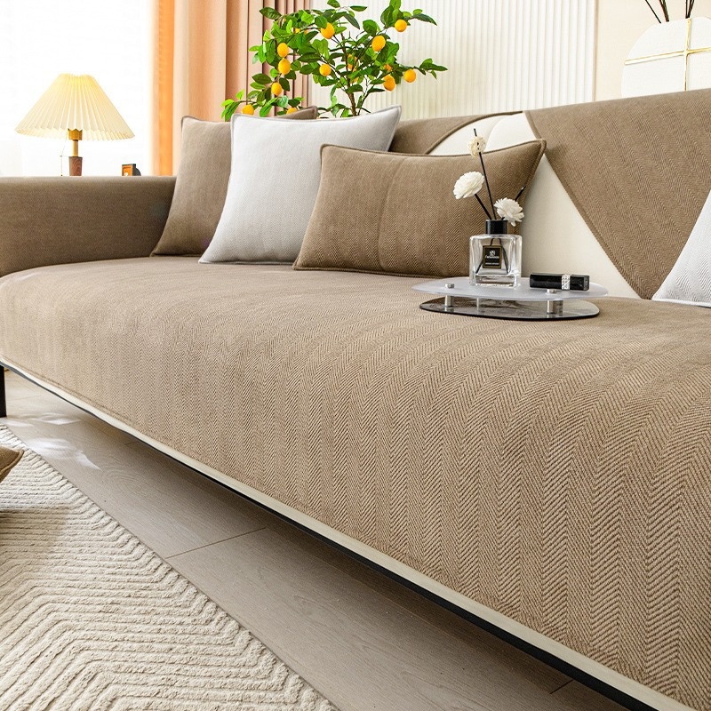 Rynx | Herringbone Chenille Fabric Furniture Protector Sofa Cover