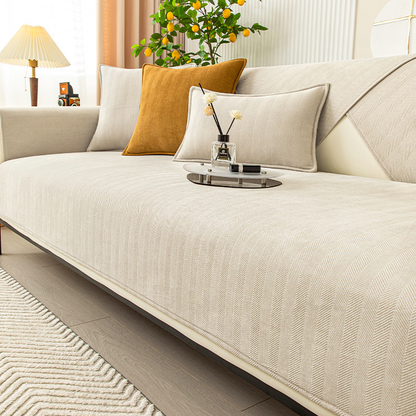 Rynx | Herringbone Chenille Fabric Furniture Protector Sofa Cover