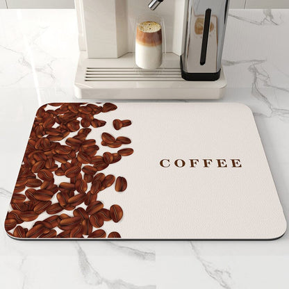 Rynx | Kitchen Super Absorbent Draining Mat, Quick Drying Dish Coffee Mat