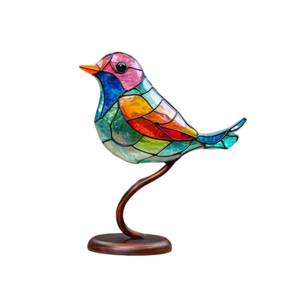 Rynx | VöGel On Branches Colored Acrylic Ornaments, Double-Sided Multicolored Style