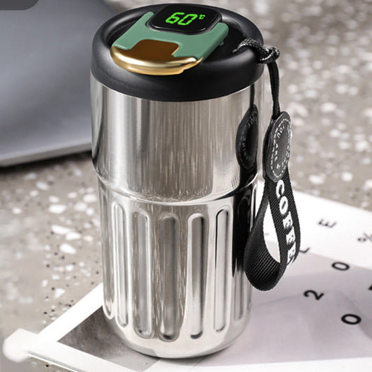 Rynx | Coffee thermos bottle with temperature display black