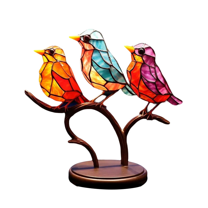 Rynx | VöGel On Branches Colored Acrylic Ornaments, Double-Sided Multicolored Style
