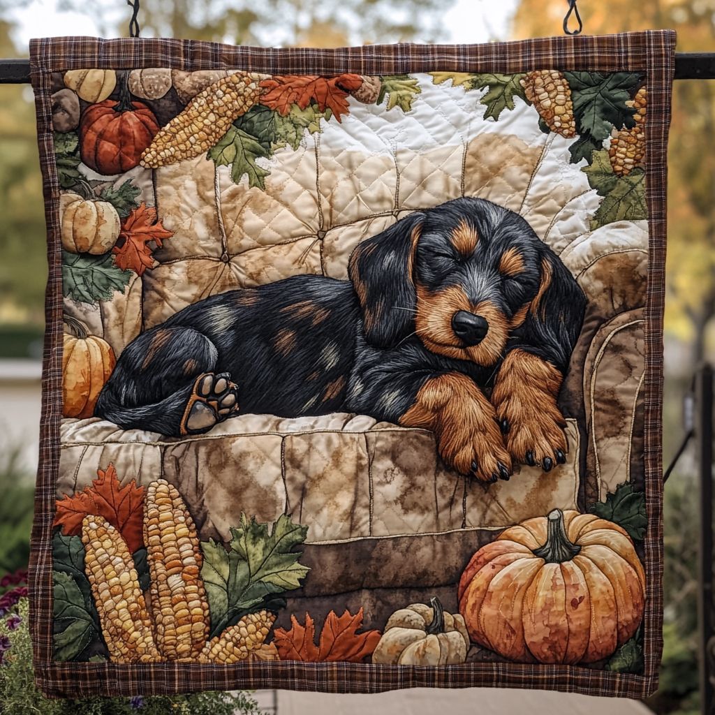 Rynx | Sleeping Dachshund Quilt