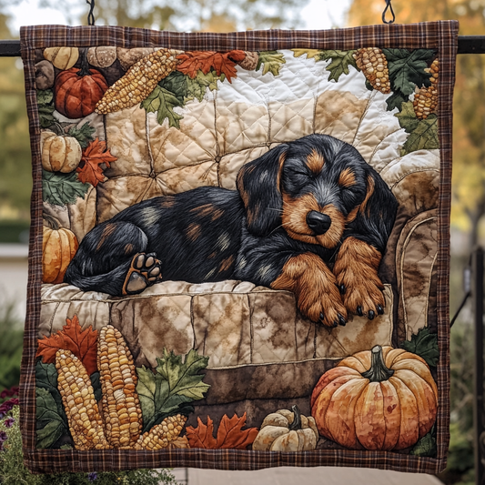 Rynx | Sleeping Dachshund Quilt