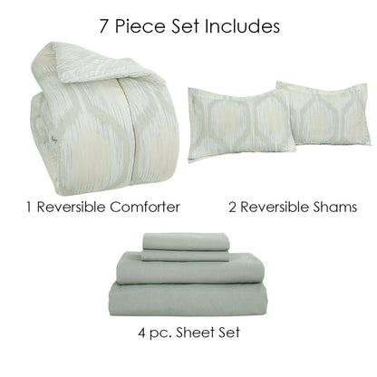 Rynx | Sloane Street Hexagon Strié Stripe Reversible Sleeping Bag