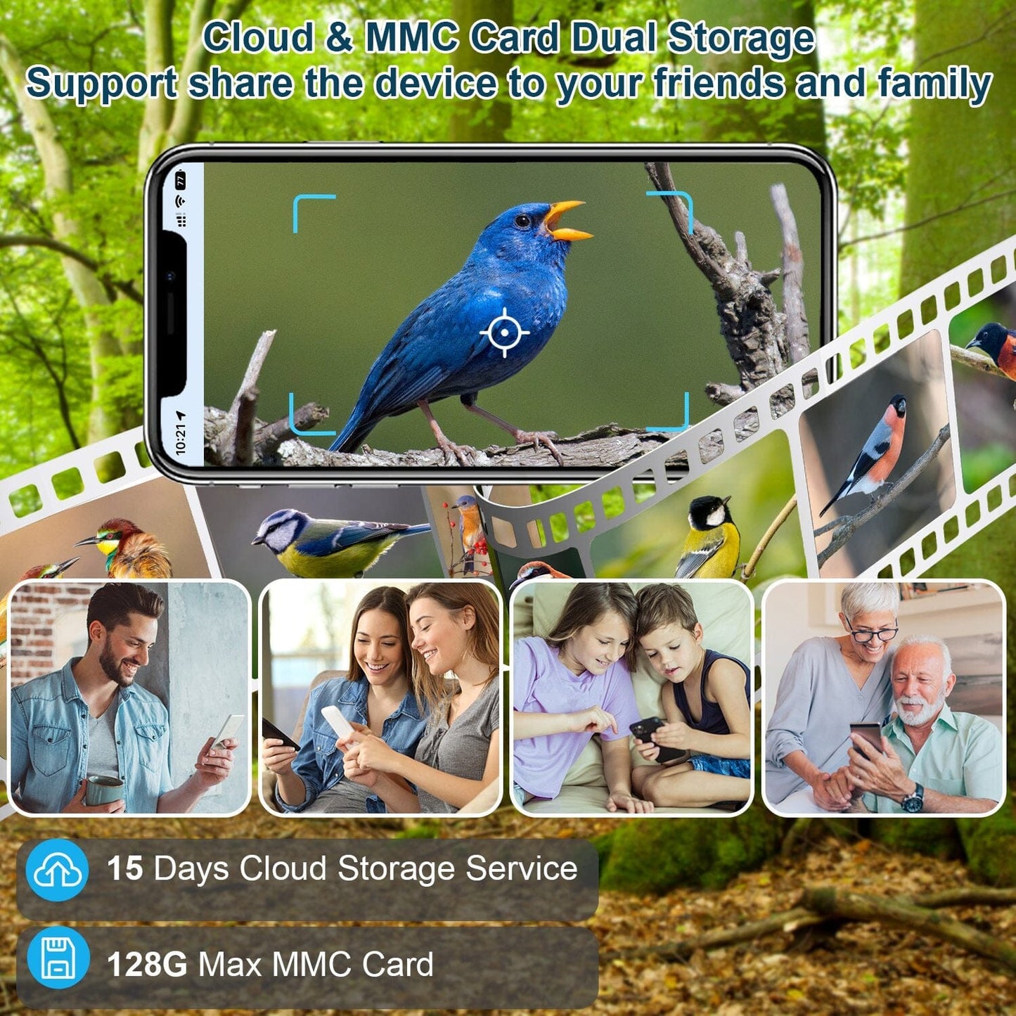 Rynx | Smart Bird Feeding Station with Solar-Powered Camera 1080P HD AI Identification PIR