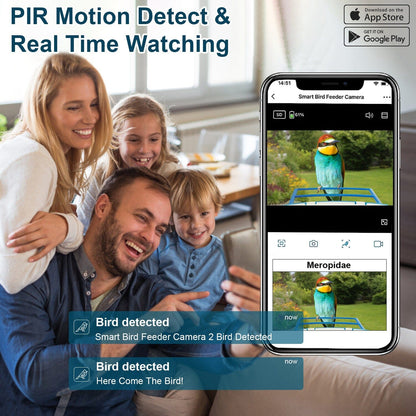 Rynx | Smart Bird Feeding Station with Solar-Powered Camera 1080P HD AI Identification PIR