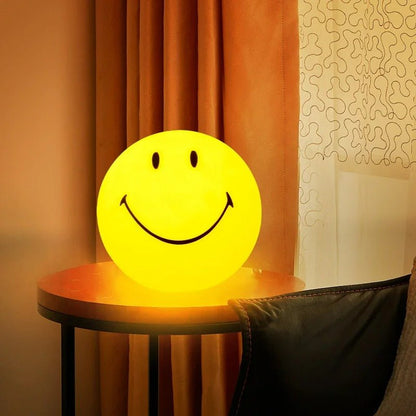 RYNX | Smiley Night Light – Rechargeable, Round Led Night Light With Touch Switch For The Table
