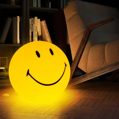 RYNX | Smiley Night Light – Rechargeable, Round Led Night Light With Touch Switch For The Table