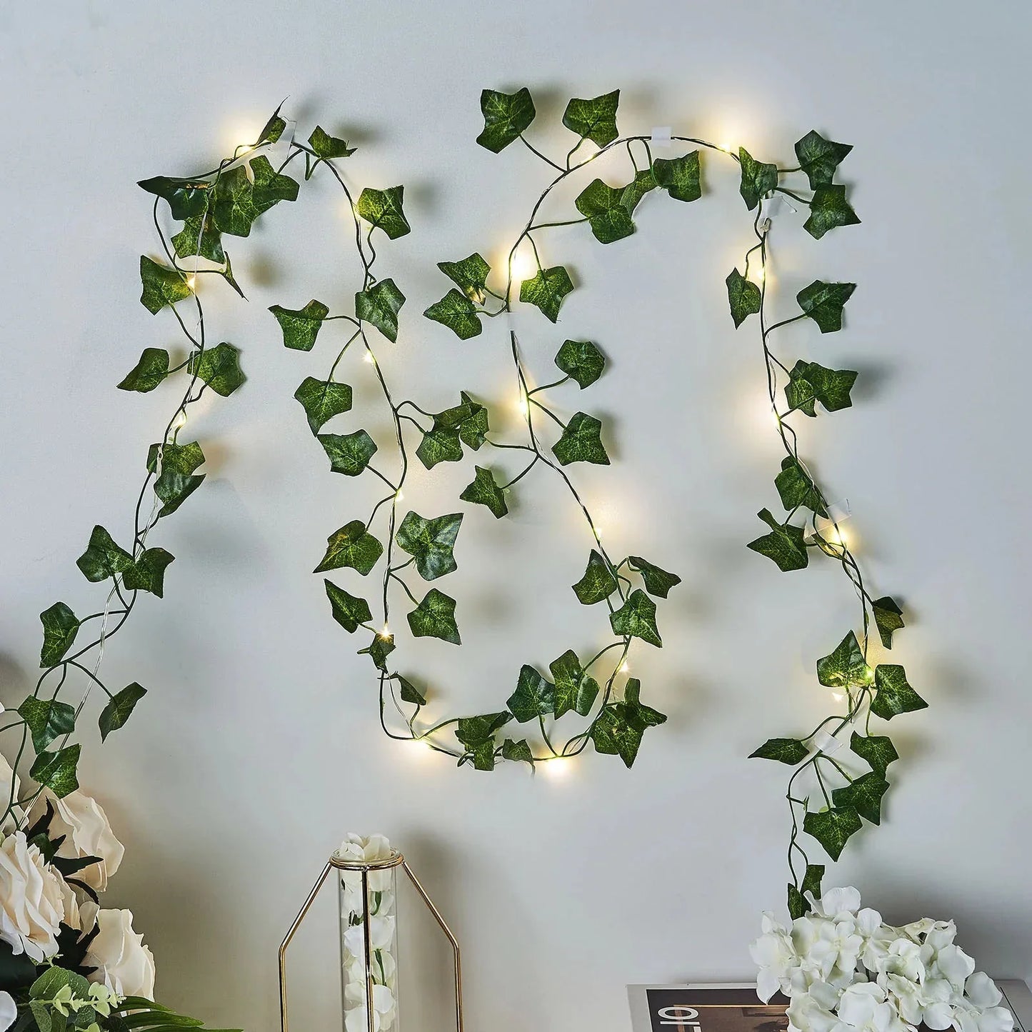 Rynx | IvyGlow Solar String Lights Ivy | Waterproof | LED Mood Light for Garden & Balcony | Decorations for Outdoor Areas
