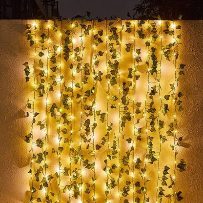Rynx | IvyGlow Solar String Lights Ivy | Waterproof | LED Mood Light for Garden & Balcony | Decorations for Outdoor Areas