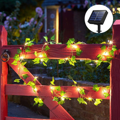Rynx | IvyGlow Solar String Lights Ivy | Waterproof | LED Mood Light for Garden & Balcony | Decorations for Outdoor Areas