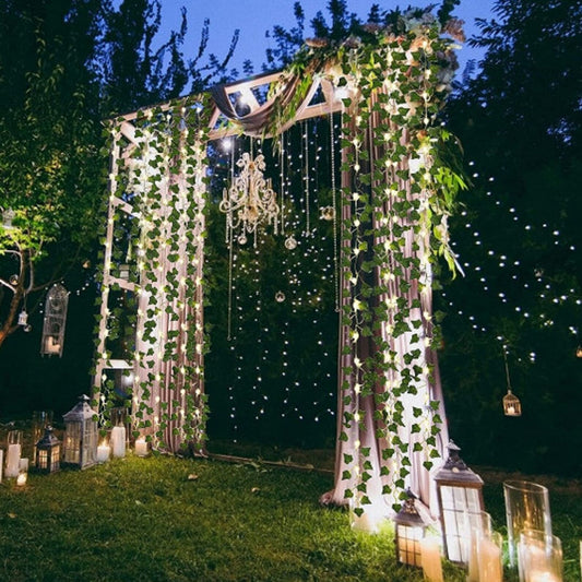Rynx | IvyGlow Solar String Lights Ivy | Waterproof | LED Mood Light for Garden & Balcony | Decorations for Outdoor Areas