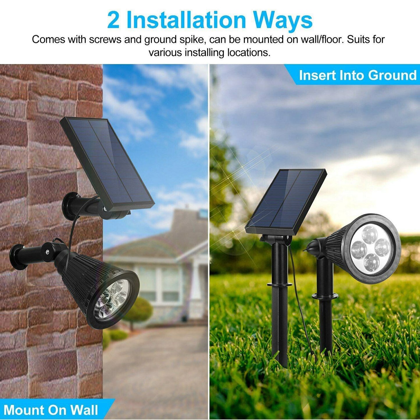 Rynx | Solar Powered Spotlight Outdoor Garden Lamp Waterproof