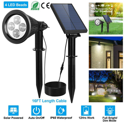 Rynx | Solar Powered Spotlight Outdoor Garden Lamp Waterproof
