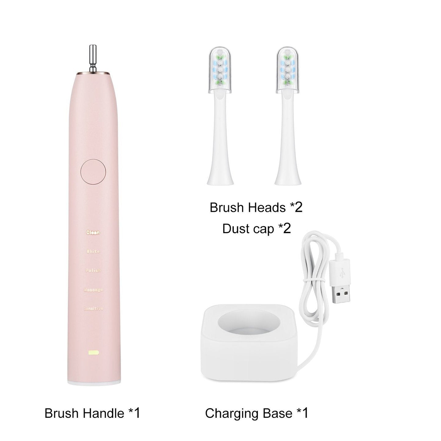 Rynx | Sonic Electric Toothbrush For Adults Magnetic Charging Waterproof IPX7 Replacement Heads Set