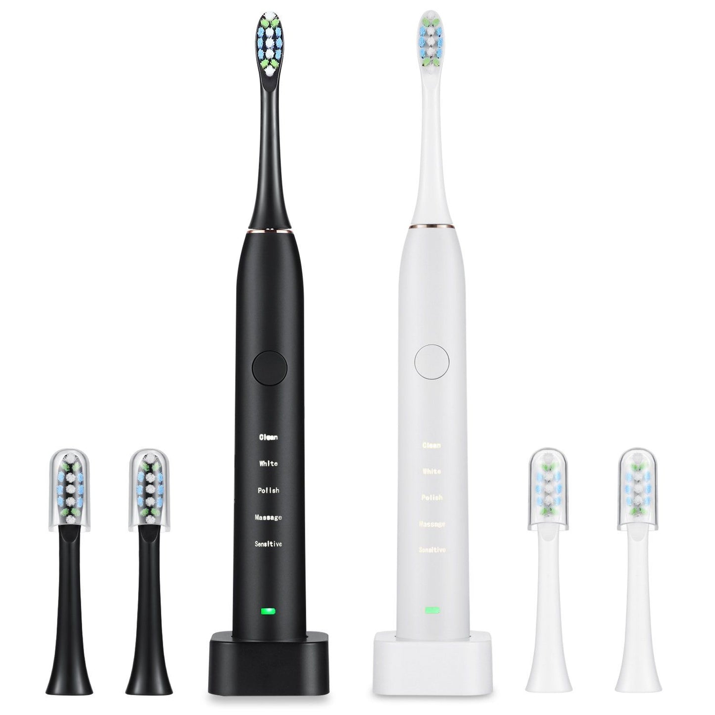 Rynx | Sonic Electric Toothbrush For Adults Magnetic Charging Waterproof IPX7 Replacement Heads Set