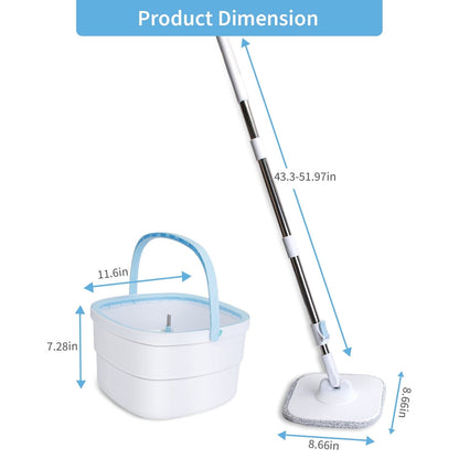 Rynx | Spin Mop and Bucket with Wringer Set