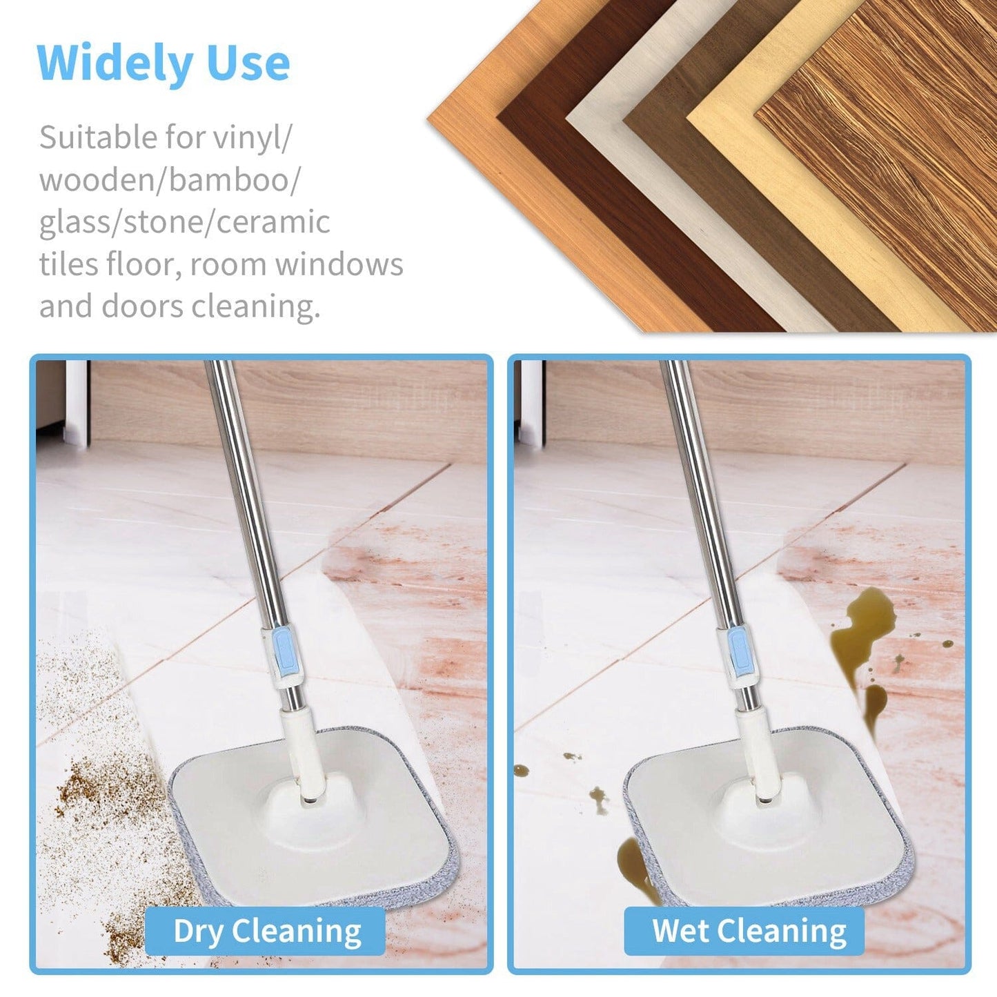 Rynx | Spin Mop and Bucket with Wringer Set