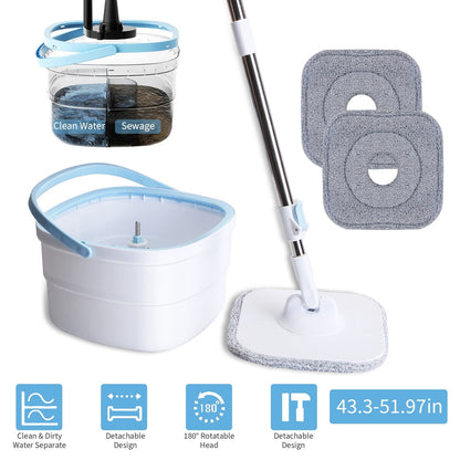 Rynx | Spin Mop and Bucket with Wringer Set