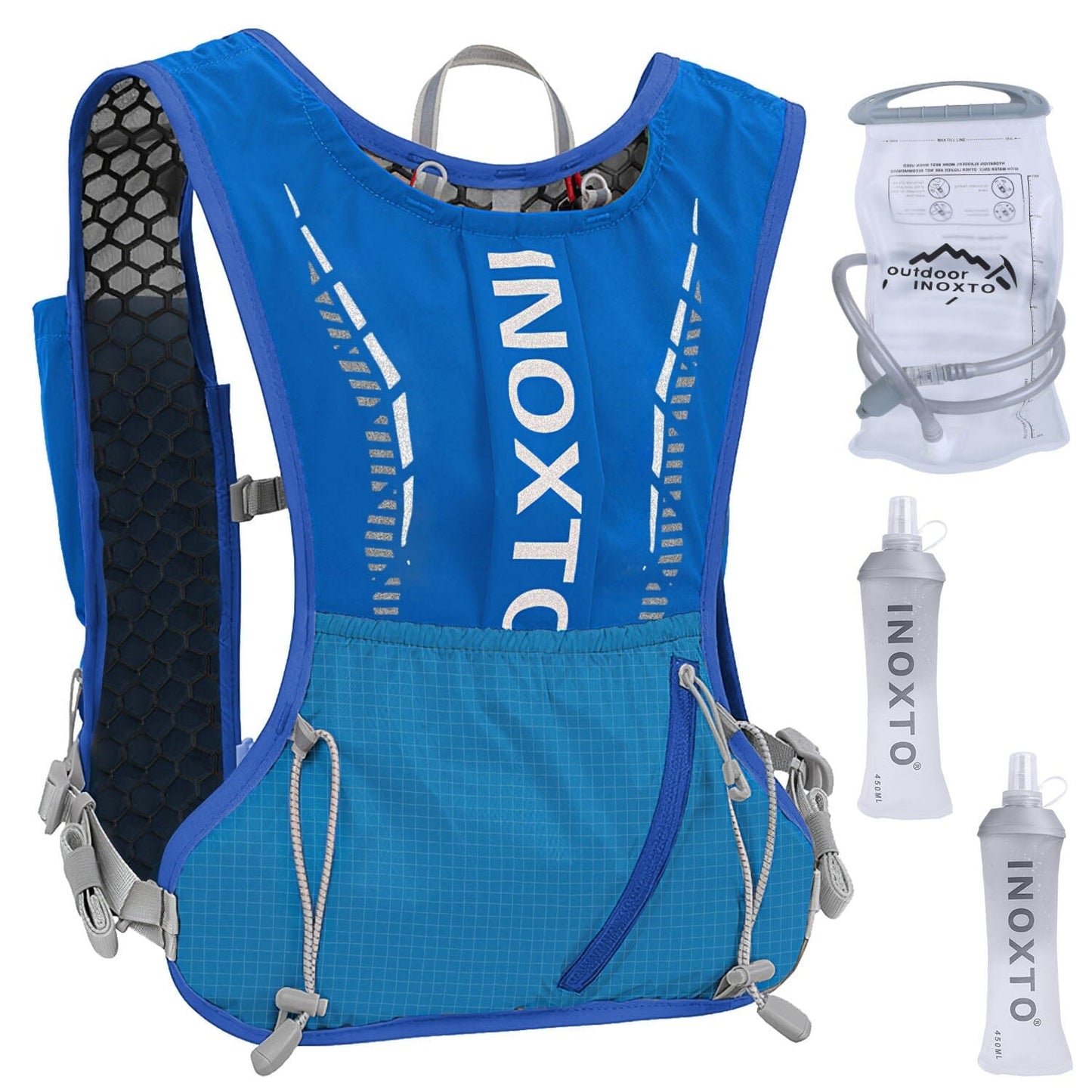 Rynx | Sport Hydration Vest Runner Backpack with 15oz, 50oz Water Bladder