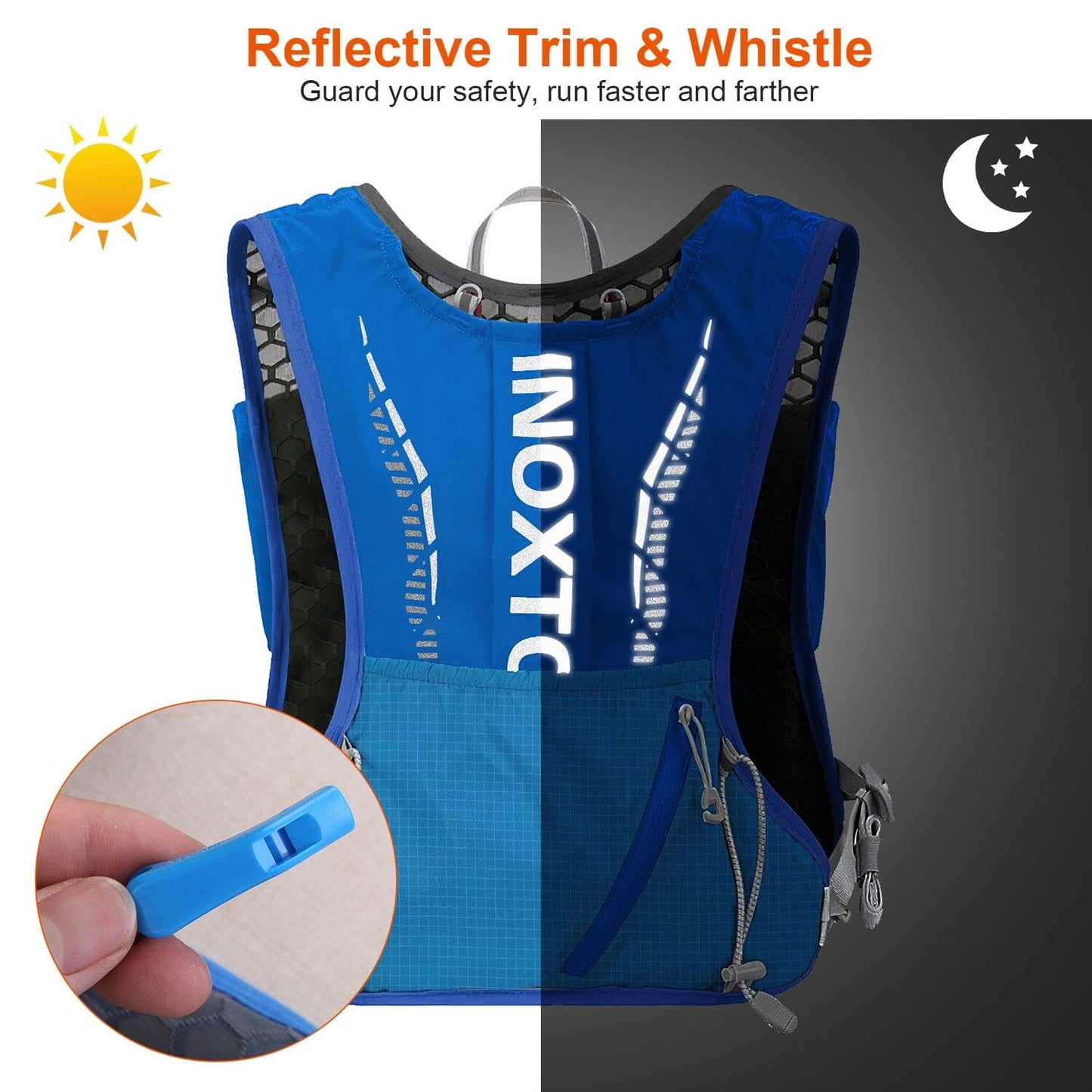 Rynx | Sport Hydration Vest Runner Backpack with 15oz, 50oz Water Bladder