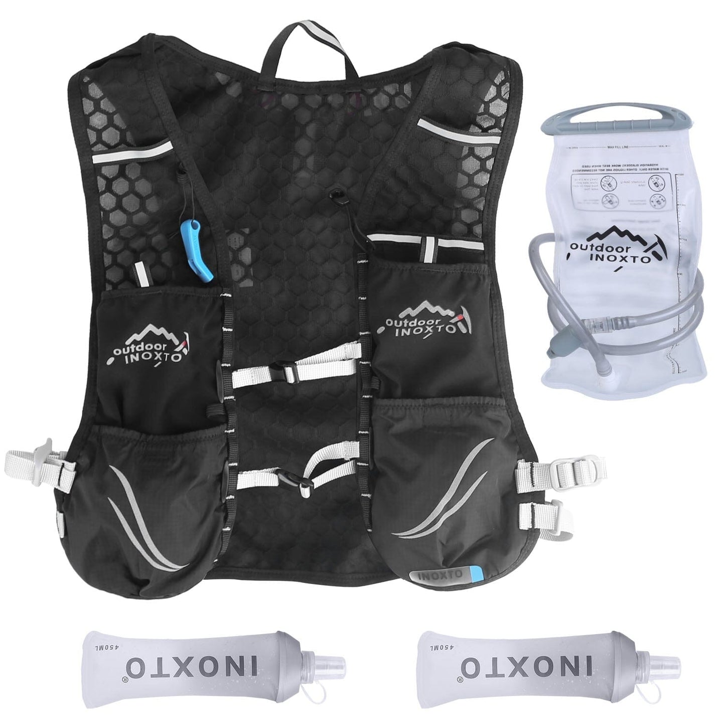 Rynx | Sport Hydration Vest Runner Backpack with 15oz, 50oz Water Bladder