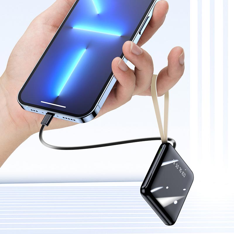 RYNX | Fast Charge 20000Mah Mini Power Bank With Integrated Cables