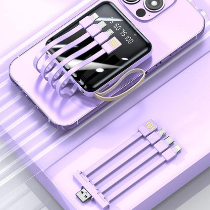 RYNX | Fast Charge 20000Mah Mini Power Bank With Integrated Cables
