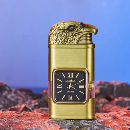 RYNX | Vintage Watch Bezel Jet Flame Pocket Lighter Gold Adler