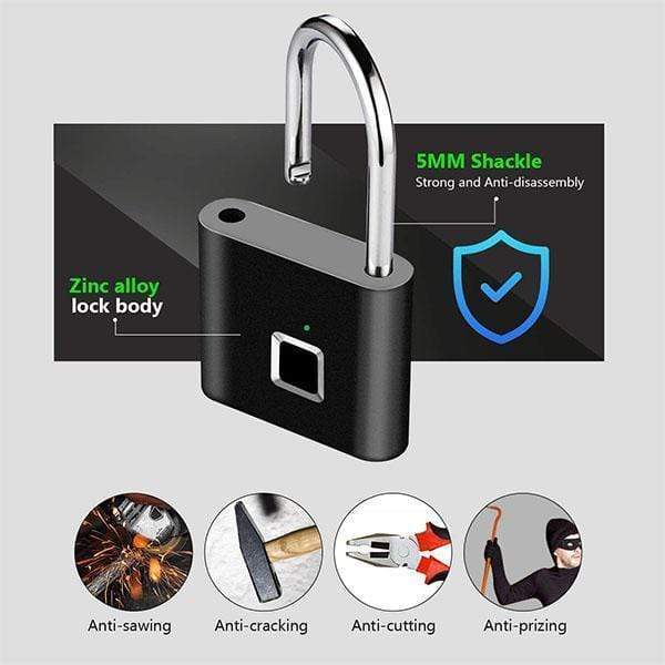 Rynx | Limited Time Portable Fingerprint Lock, Smart Door Lock with Theft Protection