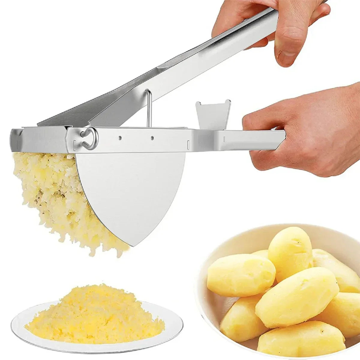 Rynx | Rvs Potato Masher - Food Crusher For Potatoes, Fruits & Vegetables