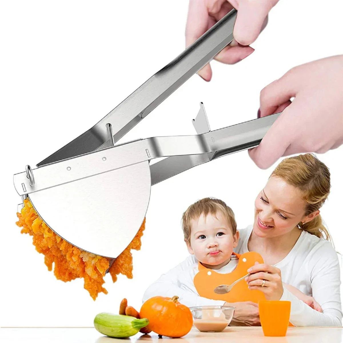 Rynx | Rvs Potato Masher - Food Crusher For Potatoes, Fruits & Vegetables