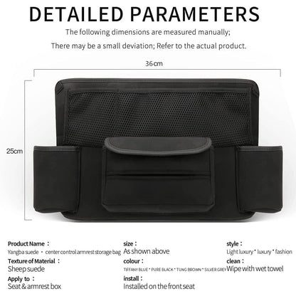 Rynx | Suede Large Capacity Car Bag Holder
