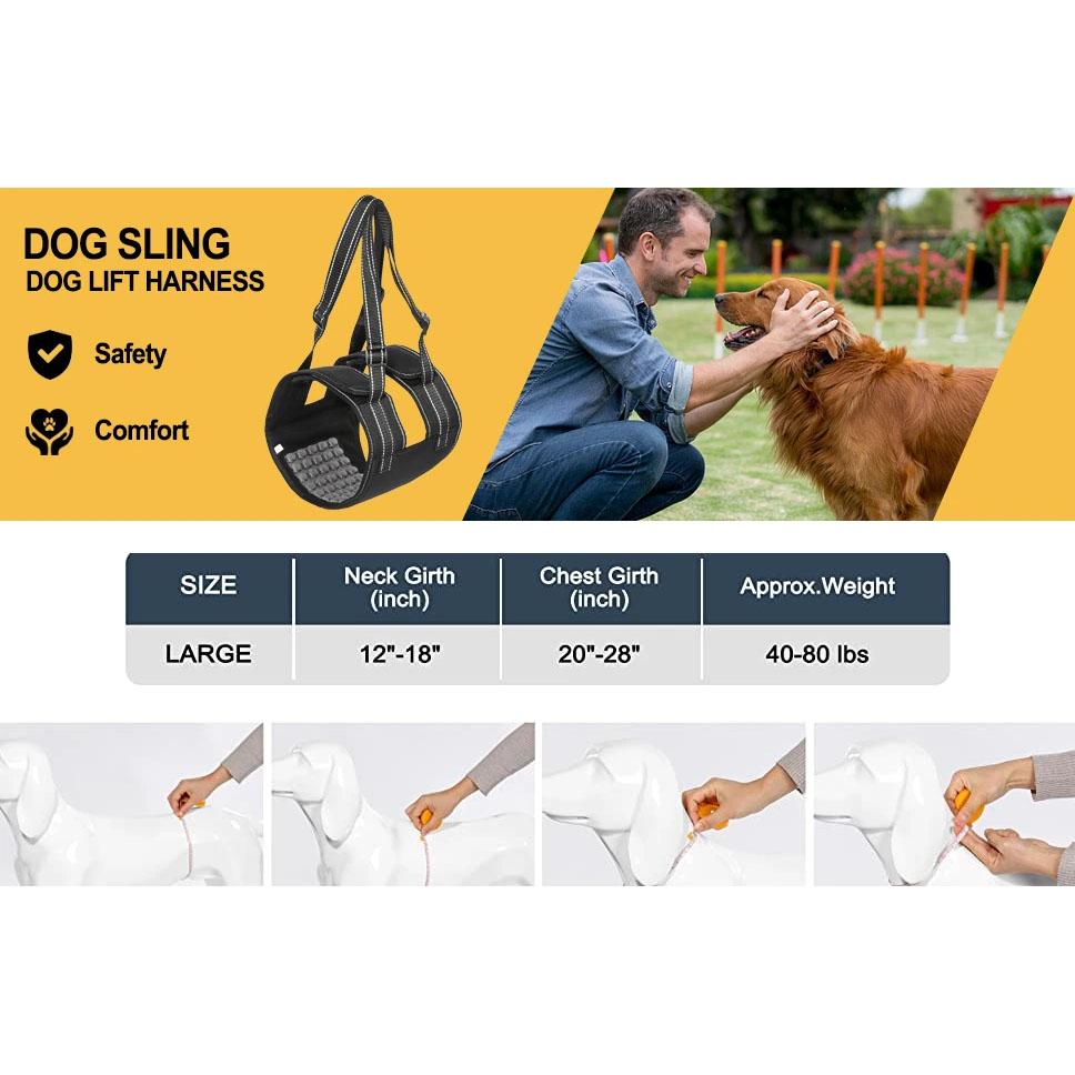 Rynx | Support Belt Set Adjustable Chest Strap for Elderly Disabled Dog