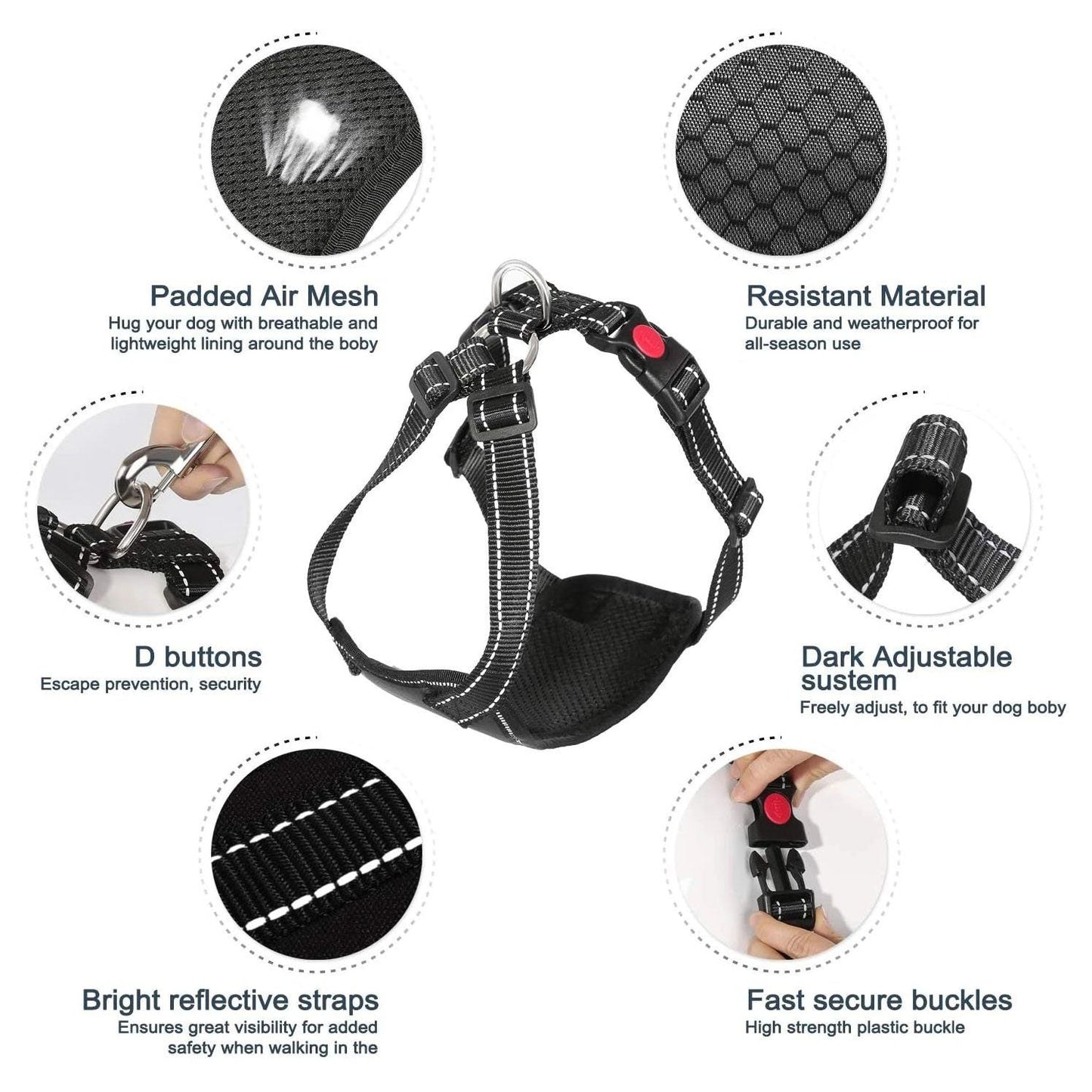 Rynx | Support Belt Set Adjustable Chest Strap for Elderly Disabled Dog