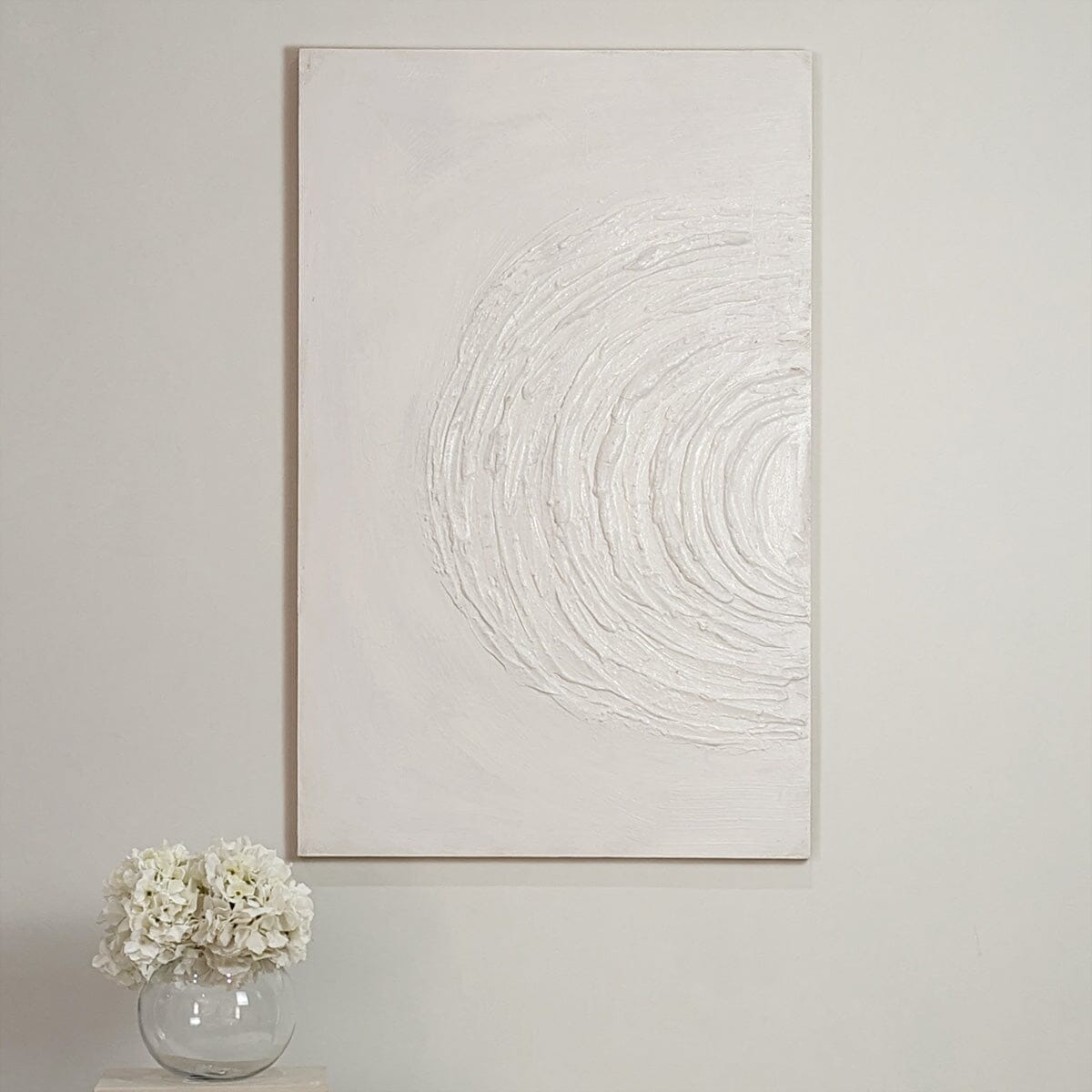 Rynx | Tilly Cream Half-Moon Textured Canvas Wall Art