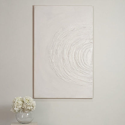 Rynx | Tilly Cream Half-Moon Textured Canvas Wall Art