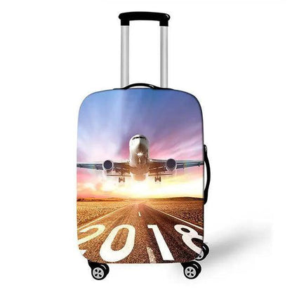 Rynx | Travel in Style: Creative Neoprene XL Luggage Cover with Airplane Pattern