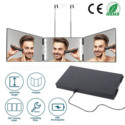 Rynx | Tri-Fold Mirror with Telescopic Hanger
