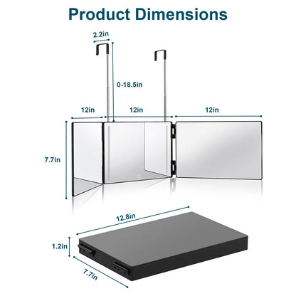Rynx | Tri-Fold Mirror with Telescopic Hanger