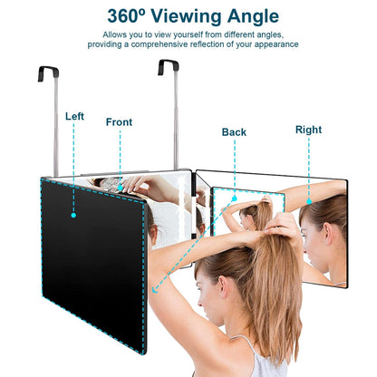 Rynx | Tri-Fold Mirror with Telescopic Hanger