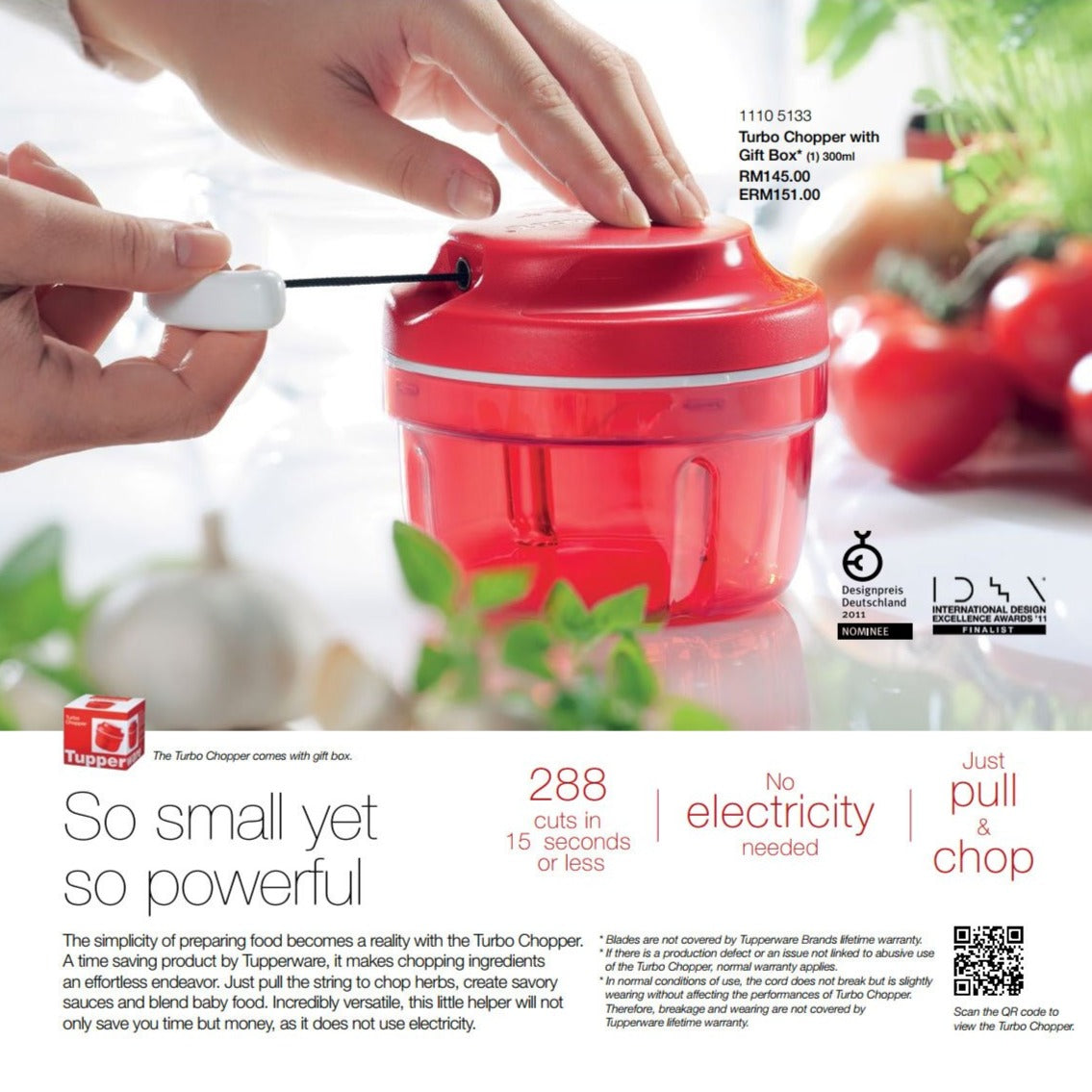 Rynx | Tupperware Turbo Chopper - Red