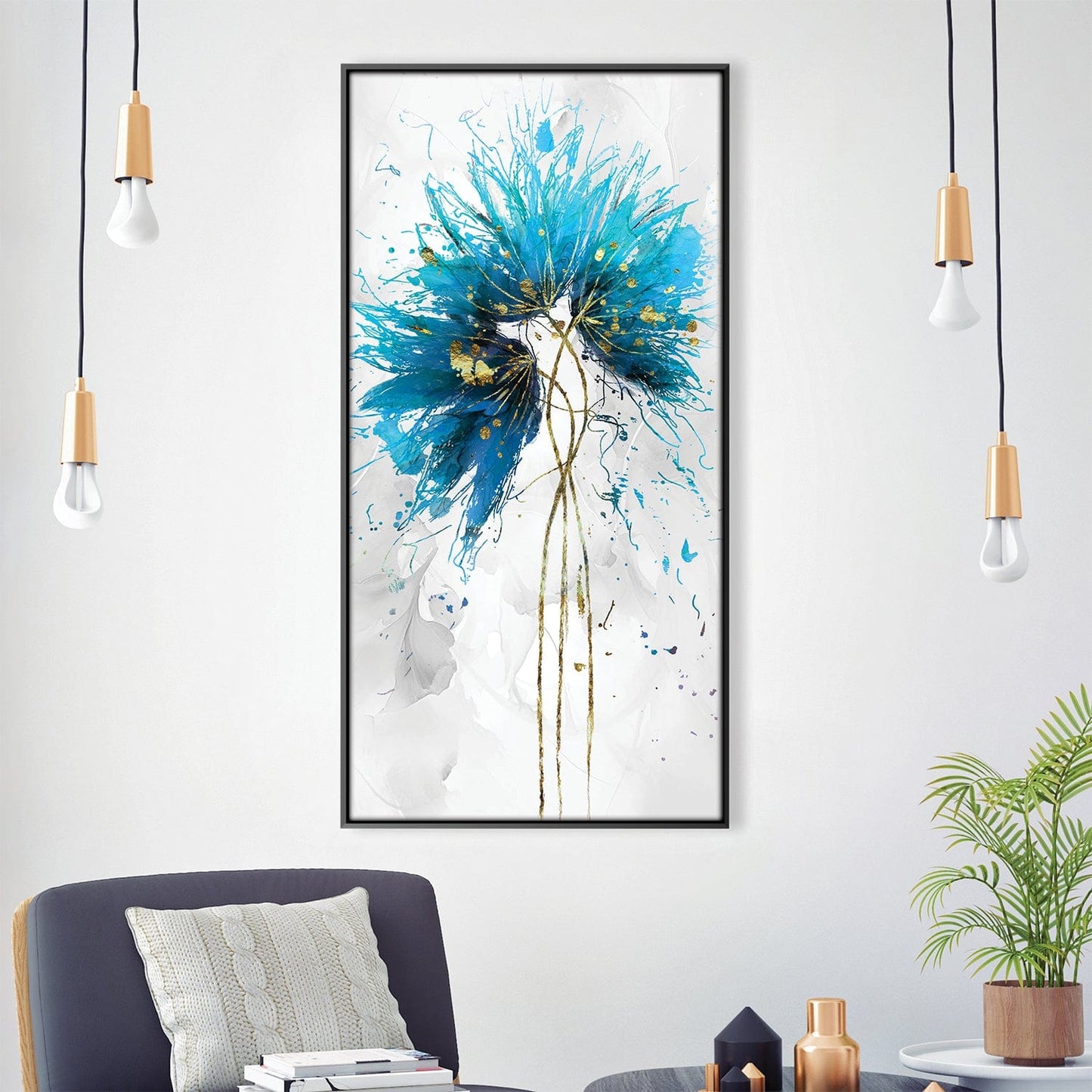 Rynx | Turquoise Flower Canvas