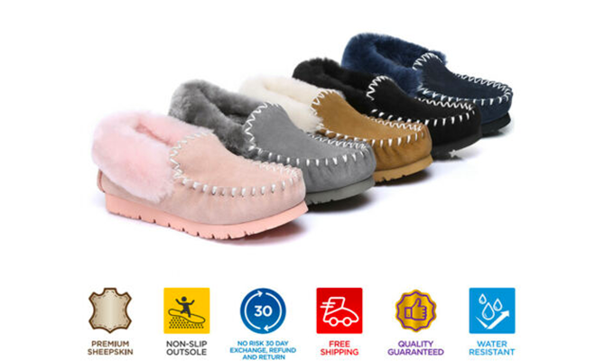 RYNX | Australian Genuine Sheepskin Slippers Moccasins